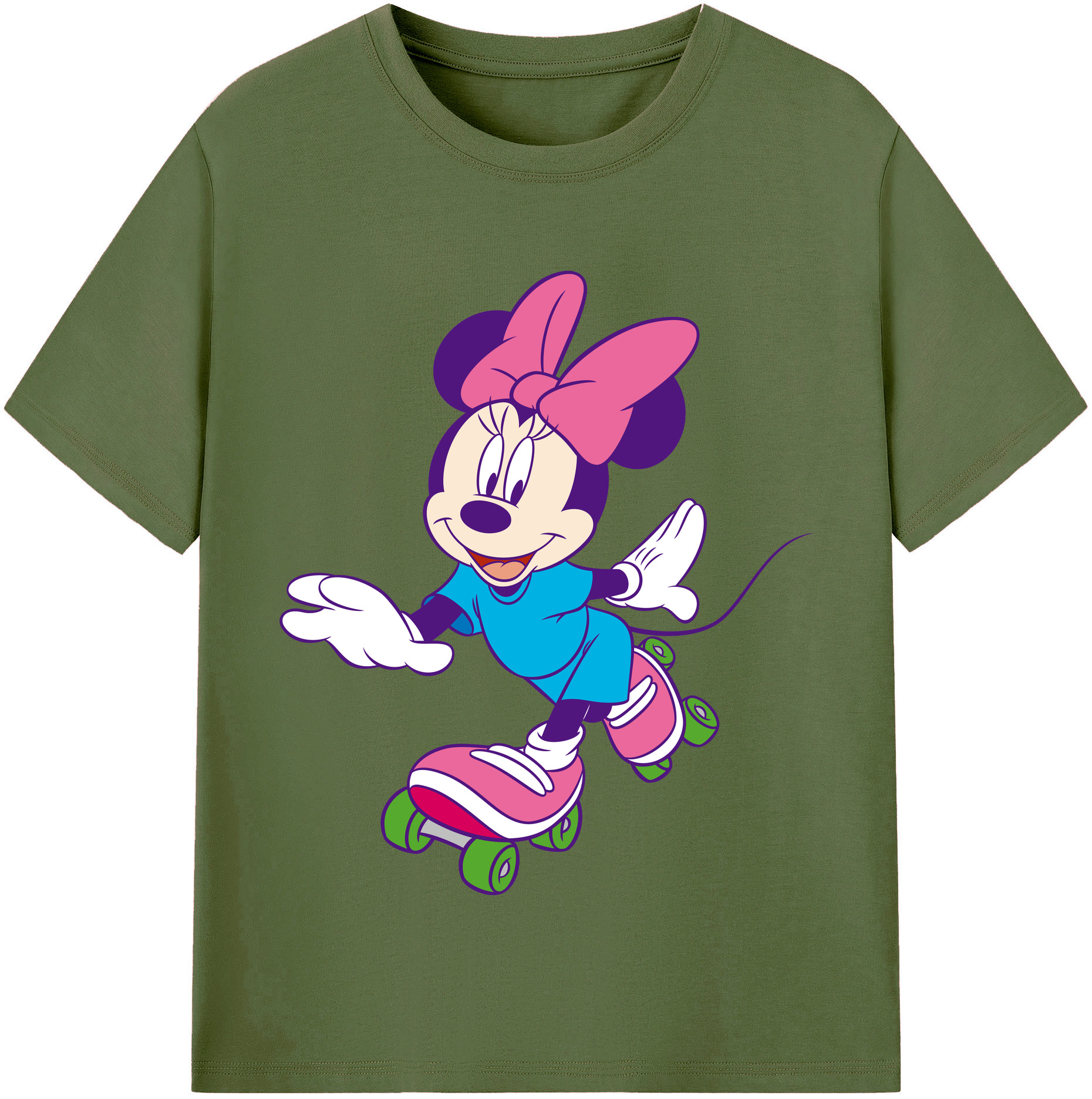 （画像用） ミッキーマウス Mickey Mouse 綿100％半袖Tシャツ（フロントプリント）